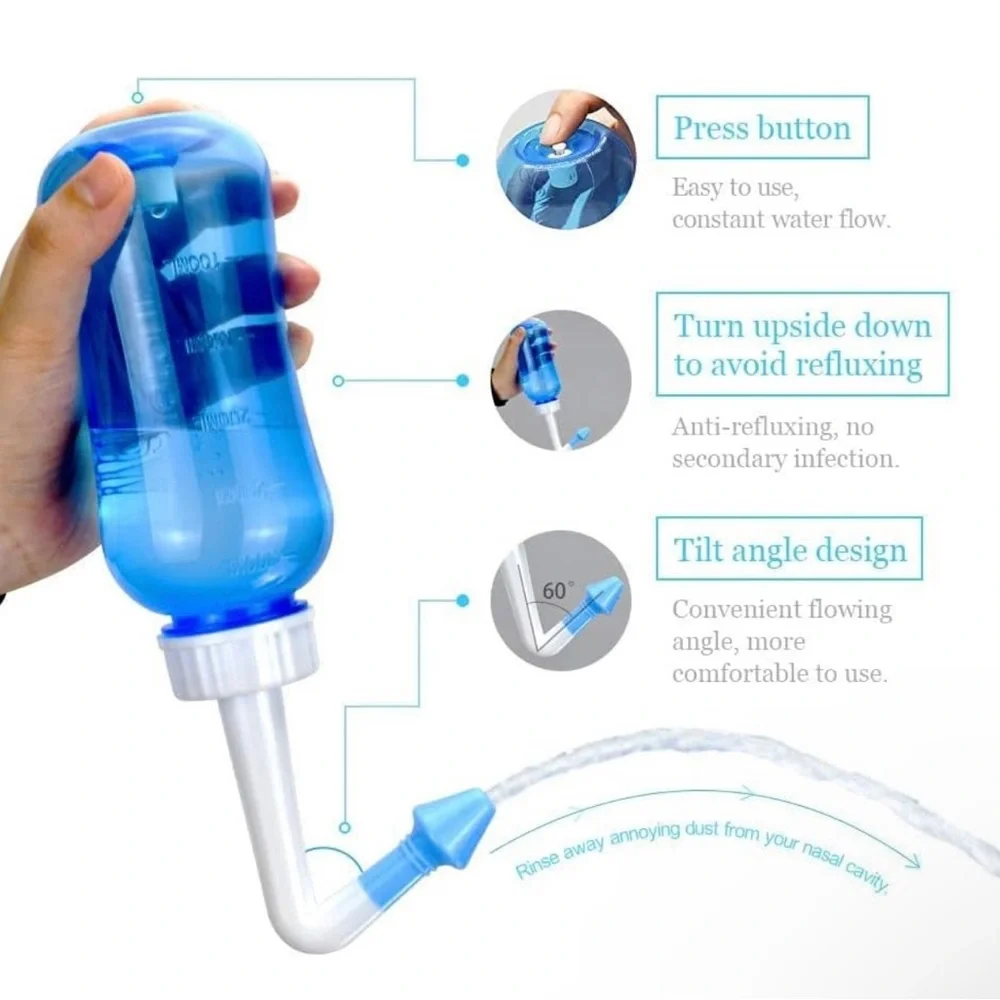 Waterpulse Sinus Rinse Kit Neti Pot Nasal 300 Nasal Wash Bottle YT-300 - Picture 6 of 7